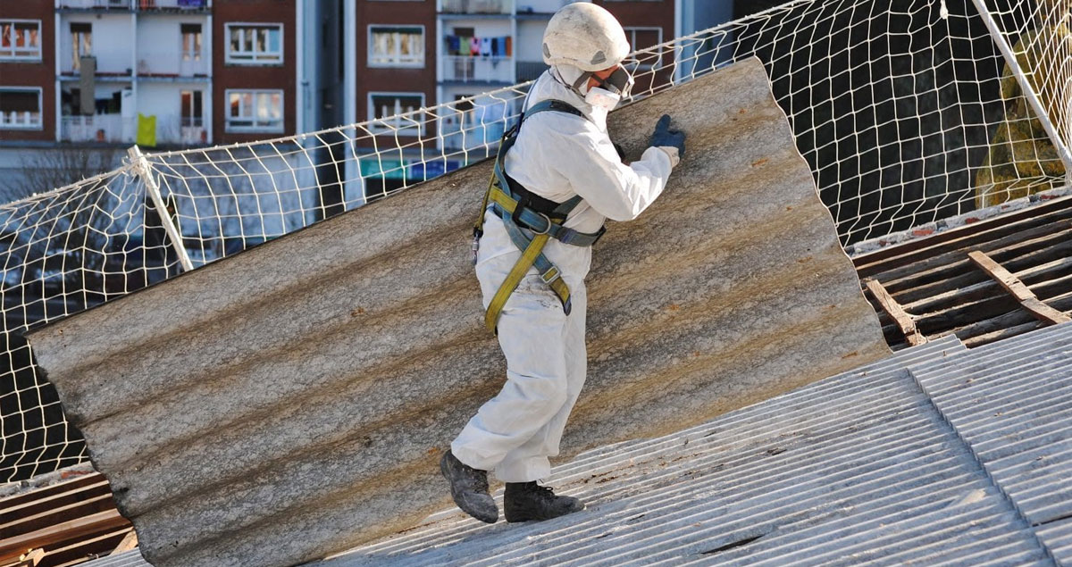 Asbest sökümü için izole edilmiş alan